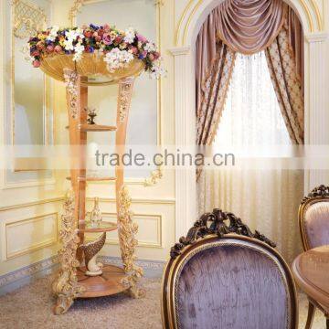 Luxury French Neoclassical Roze Wooden Carving Round Dining Table For 4 People/ European Palace Elegant Dining Room Furniture photo-5