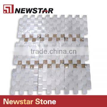 Newstar Natural White Carrara 3D Cambered Wall Decoration Mosaic photo-4