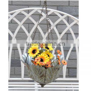 Newest Decorative Grey Metal Pot Flower photo-6