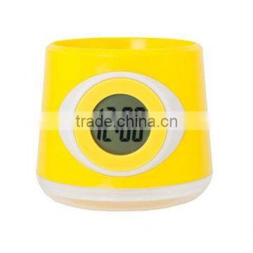 Funny Colorful Flowerpot With Clock,digital Table Clock photo-4