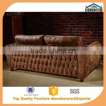 Luxury Classic Living Room Furniture Tufted Vintage Sectional Sofa Set photo-3
