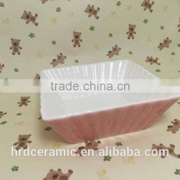 Stocked New Style Restaurant Square Ceramic Plates Dishes / Salad Bowl photo-3