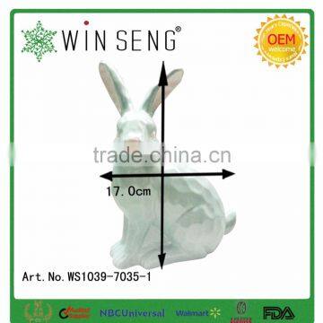 Adorable Ceramic Bunny Rabbit Figurine Easterdecorations photo-5