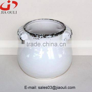 Good sales white antique ceramic flower pot, outdoor flower pots antique planter