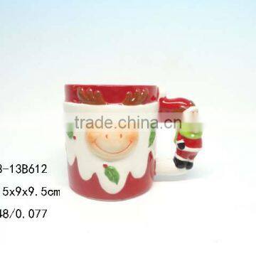 Reindeer shaped enamel mug for Christmas