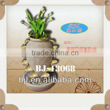 Wholesale Garden Waterfall Decor Flower Sandstone Pot photo-2