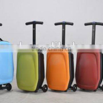 100% PC Trolley Luggage / Wholesale Foldable Scooter Suitcase photo-6