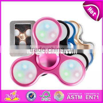 Customized anxiety release light spinner toy promotional price fidget spinner LED light spinner toy with LED light W01A270