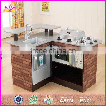 2017 New Design Children Pretend Play Toy Wooden Kitchen W10C255 photo-6