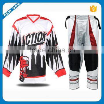 wholesale game practice sublimated hockey jerseys club training hockey shells socks custom 100% polyester bespoke hockey hoodies