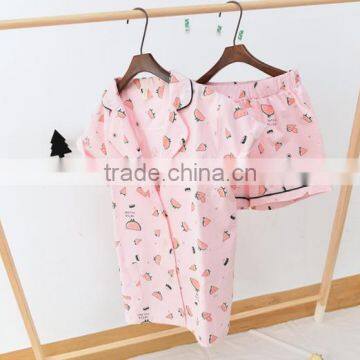 New Arrival Cotton Pajamas Set for Women and Girls Summer Household Clothing Set photo-3