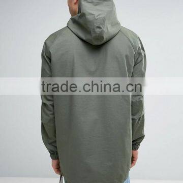 2017 Custom Best Price High Quality Fshion Design Durable 100% Cotton Ripstop Raglan Sleeves Celadon Casual Men's Jacket photo-2