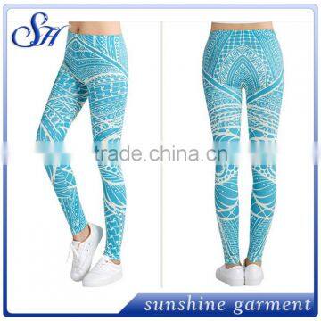 OEM Custom 92%polyester 8%spandex Pattern Leggings 2017 photo-5
