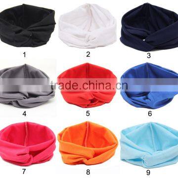 Colorful Women Plain Cotton Sport Headbands/custom Sport Headband Hair Band photo-2