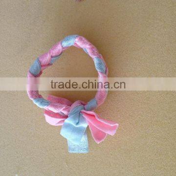 Fabric Cloth Braided Bracelet, Multi Function Fabric Cloth Hand Woven Bracelet Elastic Fabric Ponytail Holder photo-3
