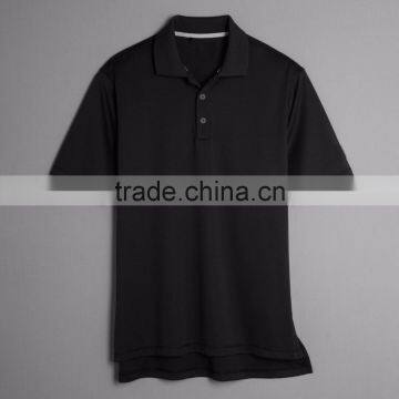 Textured 100% Polyester Company Workday Uniform Customize Brandmark Above Left Sleeve Hem Polo Open Hem Sleeves Style Mens Polo photo-6