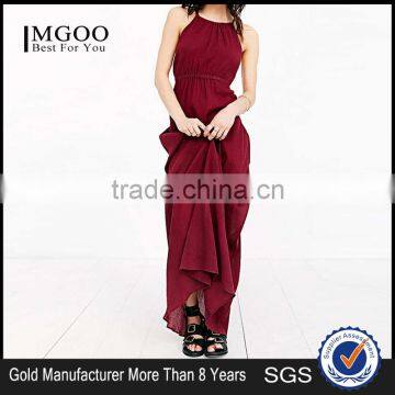 MGOO New Custom Design OEM Wine Maxi Dress Wine Maxi Dress for Women Backless Bandage Dress #25206113 photo-3