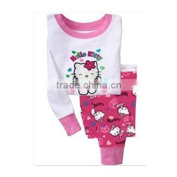 baby girls 2pcs clothing suits kids hello kitty printed pajamas sets children sleepwear