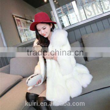 Women Winter Large Collar Fake Fur Coats Plus Size Vintage Artificial Fox Fur Coat photo-2