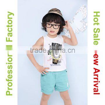 Sunny Printing Design Short Sleeve Children Summer Clothes photo-3