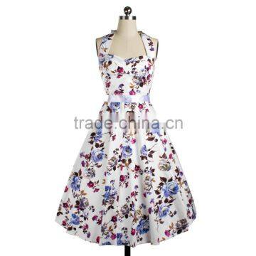 Walson Womens Ladies New Floral Vintage 1950s Rockabilly Party Prom Tea Dress photo-3