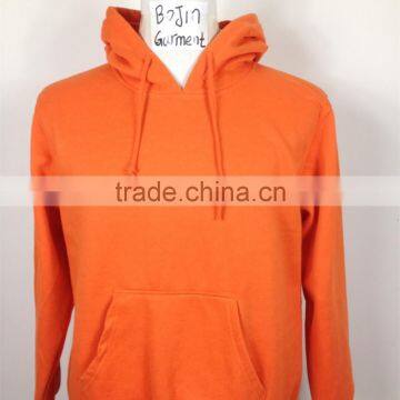 100% Orange color hoodie for lady 2015 hot selling