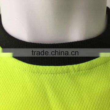 100% Polyester Pique Fabric hi Vis Short Sleeve Custom Safety T-shirt photo-4