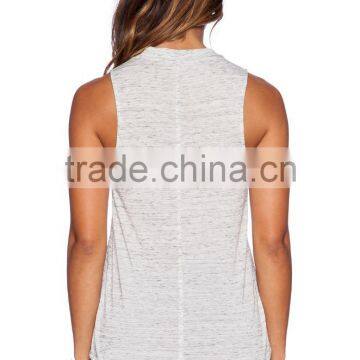 Sleeveless Marbled Muscle Tank Top Round Neck photo-3