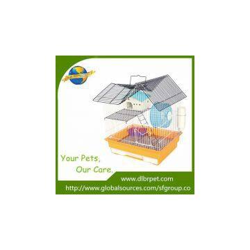 Flat Top Design Wire Iron Three-store Hamster Cage,factory Supply. photo-3