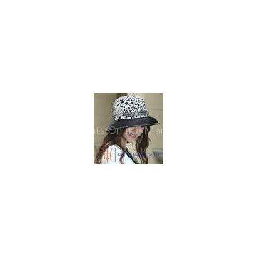 Charm Dressy Church Hats With Leopard Round Crown , Kentucky Derby church hats