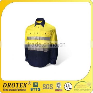 fluorescent yellow reflective fireproof work shirts