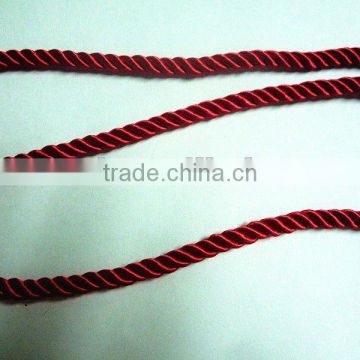 red rayon twist cord