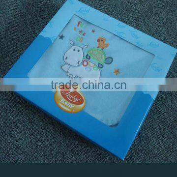 color box packed embroidery cartoon polar fleece baby blanket