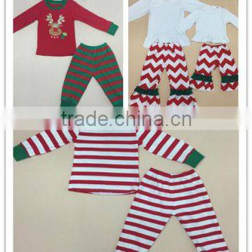 100% cotton christmas pajamas baby clothing boy children christmas clothing set