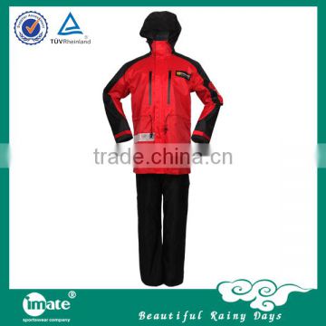 Contemporary heavy rubber raincoat with hat