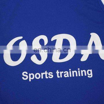 Mesh Vest Blue Sleeveless Printing Tank Top photo-4