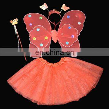 new arrival red wings with tutu dress for girls FGWG-1056