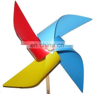 Wooden Sticker Four-Leaf Windmill/Pinwheel Toy