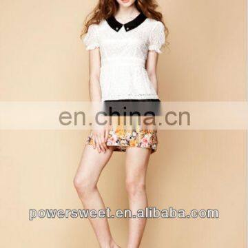 sexy mini digital print skirt