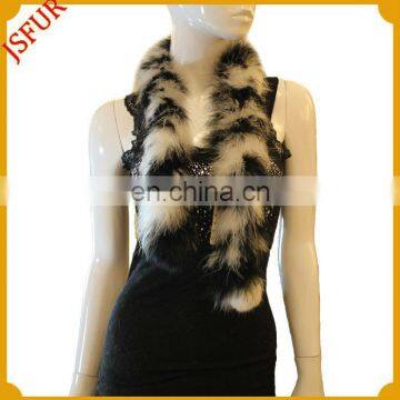 Fashion women's white and black turkey feather fashion scarf