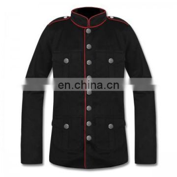 Red Trim Gothic Fashion Man Military Commander Jacket