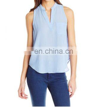 High quality hot sale ladys wholesale split V neck