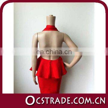 2014 whoelsale welcome red V-neck prom evening dress