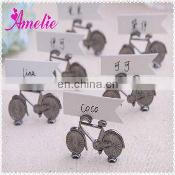 AN005 Funny Design Metal Bike Wedding Place Card Holder