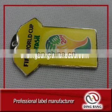 Wholesale Metal Crafts Alloy Casted Type And Logo Printed Promotion Custom Made Football World Cup Souvenir Epoxy Metal Charm