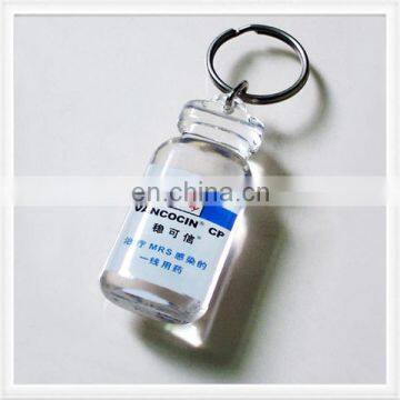 Personalized mini medicine bottle keychain factory