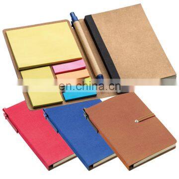 multi functional cardboard notebook with memo sticky notepad and paper ball pen NOTEBO914