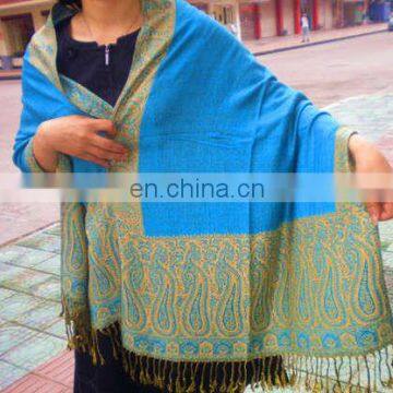 2014 new cashew flower jacquard viscose pashmina shawl lady's scarf 180*70cm