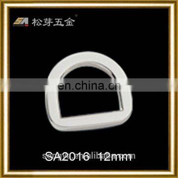 China Dongguan Factory Hot Selling Zinc Alloy D Ring, Best Quality Plated D Ring For Bag Strap