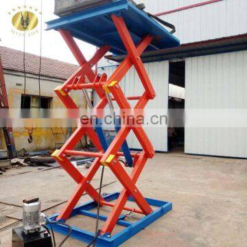 7LSJG Shandong SevenLift hydraulic roller top scissor warehouse cargo lift table 2000kg